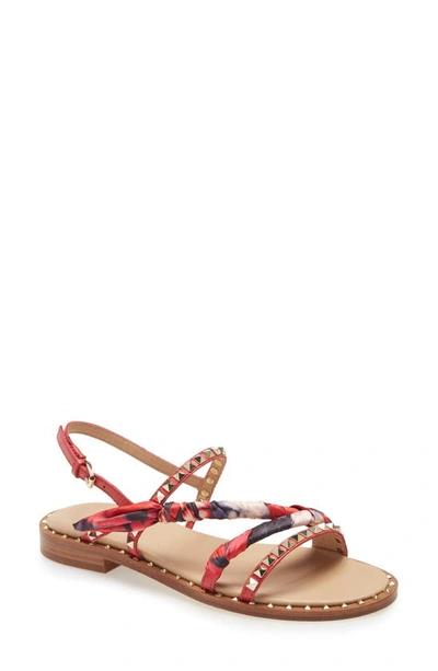 Ash A Studded Sandal In Coral Multi