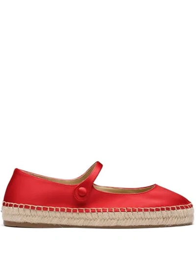 Prada Ballerina-style Espadrilles In Red