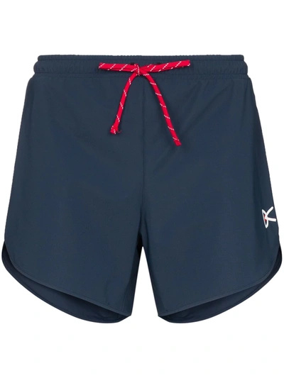 District Vision Spino Drawstring Performance Shorts In Blue