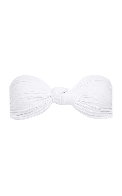 Fella Women's Hunter Knotted Bandeau Bikini Top In White