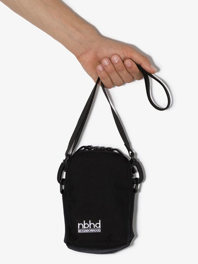 Neighborhood Black Logo Patch Cross Body Bag