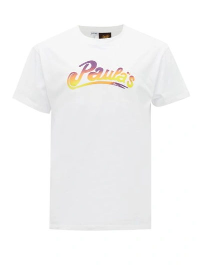 Loewe Paula's Ibiza Logo-print Cotton-jersey T-shirt In White