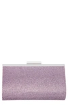 Nina Crystal Frame Clutch In Light Amethyst