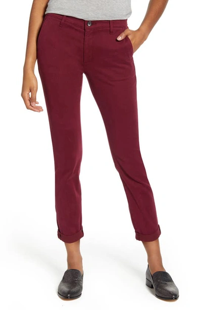 Ag Caden Crop Twill Trousers In Gooseberry