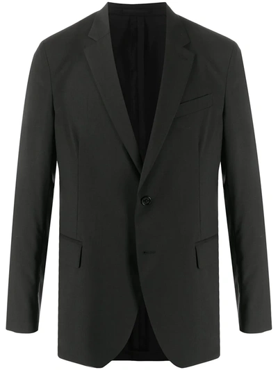 Versace Single-breasted Tailored Blazer In Black