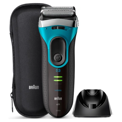 Braun Series 3 Proskin 3080s Electric Shaver - Black/blue