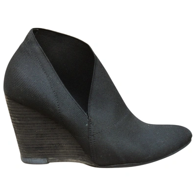 Pre-owned Maison Margiela Cloth Ankle Boots In Black
