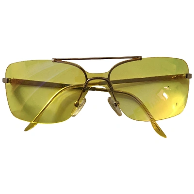 Pre-owned Dior Yellow Metal Sunglasses