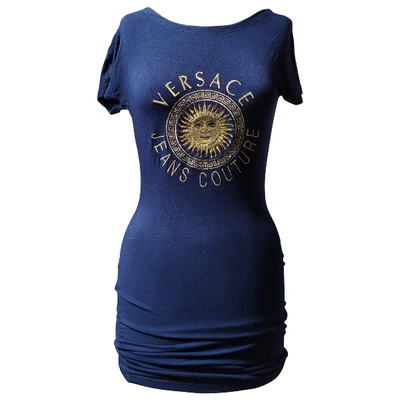 Pre-owned Versace Jeans Blue Dress