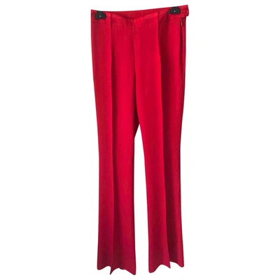 Pre-owned Patrizia Pepe Trousers In Red