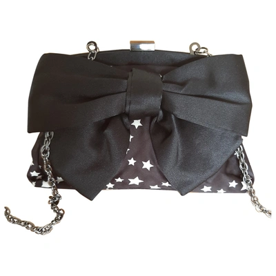 Pre-owned Kurt Geiger Silk Clutch Bag In Black