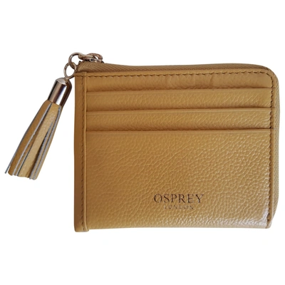 Pre-owned Osprey Yellow Leather Purses, Wallet & Cases