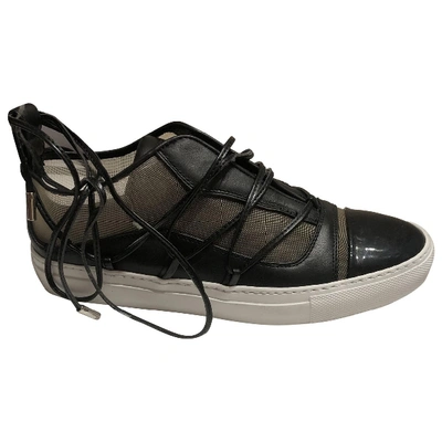 Pre-owned Dsquared2 Leather Espadrilles In Black