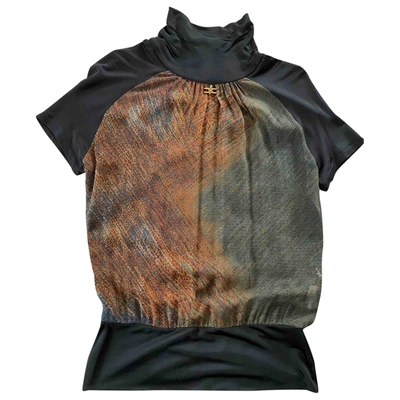 Pre-owned Roberto Cavalli Silk T-shirt In Green