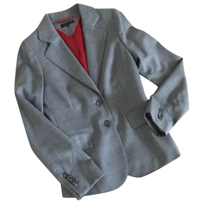Pre-owned Tommy Hilfiger Wool Blazer In Grey