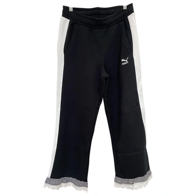 Pre-owned Puma Straight Trousers In Black