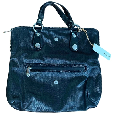 Pre-owned Hogan Patent Leather Handbag In Black
