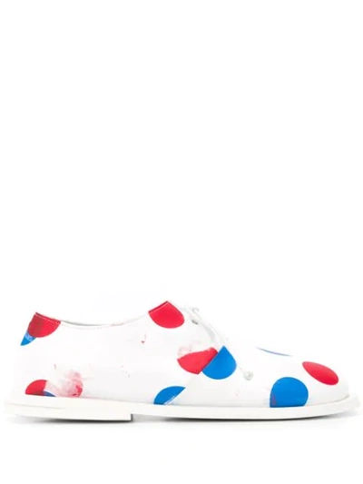 Marsèll Polka Dot Lace-up Shoes In White