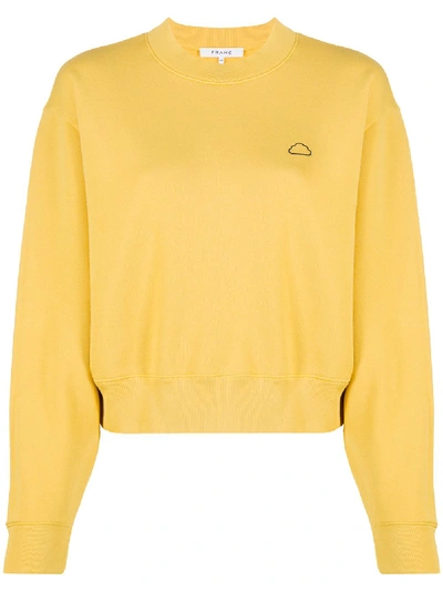 Frame Easy Logo Crew Neck Sweatshirt In Yellow