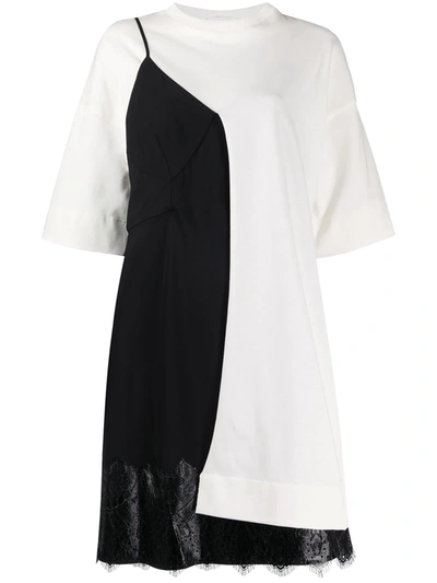 Litkovskaya Colour Block Lace-panel Dress In White