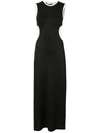 Christopher Esber Fran Two-tone Cutout Stretch-jersey Maxi Dress In Black