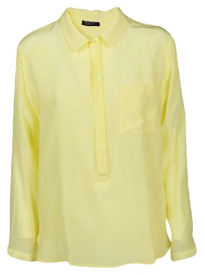 Aragona Women's Yellow Silk Blouse