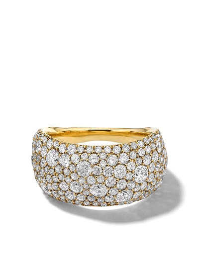 Ippolita 18kt Yellow Gold Stardust Organic Pave Diamond Pinky Ring