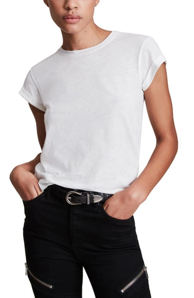 Allsaints Womens White Imogen Cotton-jersey T-shirt Xs/s In Chalk White