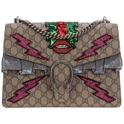 Gucci Women's Shoulder Bag  Dionysus Medium Embroidered In Brown