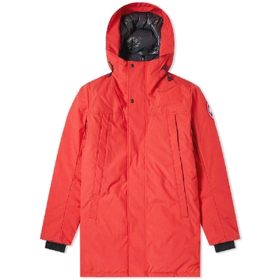 Canada Goose Sanford Hooded Parka In Red