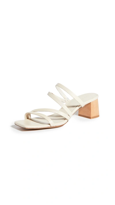 Vince Elita Block Heel Slide Sandal In Flax Natural