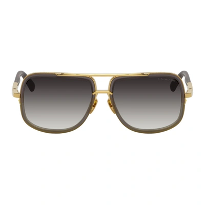 Dita Grey & Gold Mach-one Sunglasses In Greygold