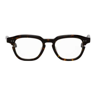 Dita Tortoiseshell & Gunmetal Lineus Glasses In Tortgunmtl