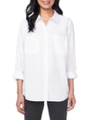 Nydj Stretch-cotton Utility Shirt In Optic White