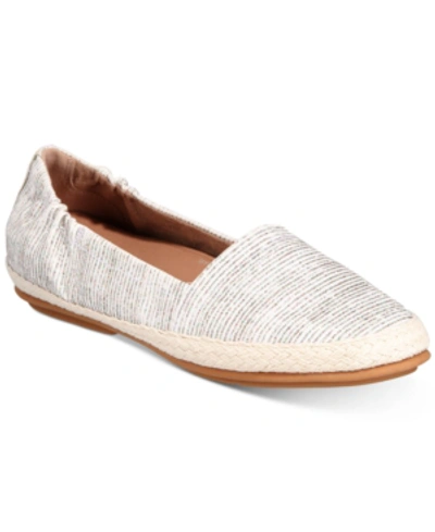 Fitflop Siren Espadrille Flat In Glitter Stone