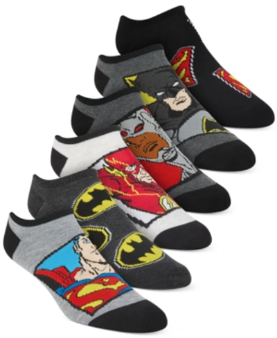 Disney Kids' Little Boys 6-pk. Justice League No-show Socks In Black