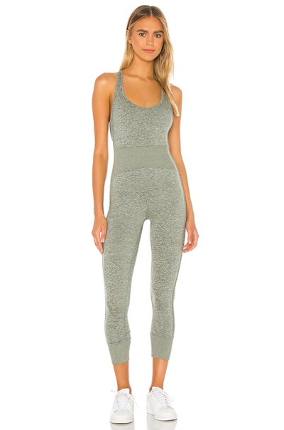 Free People X Fp Movement First Place Onesie In Heather Olive Ash