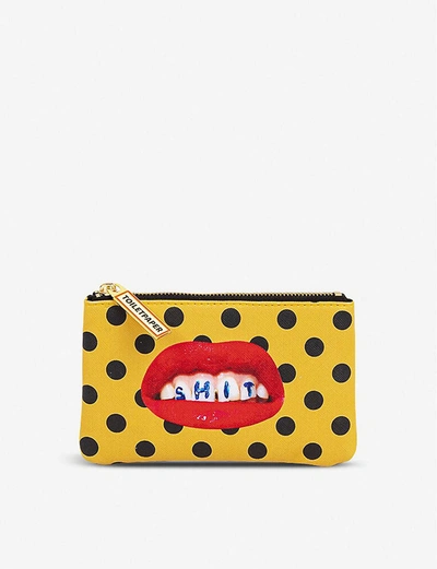 Seletti Wears Toiletpaper Sh*t-print Faux-leather Case