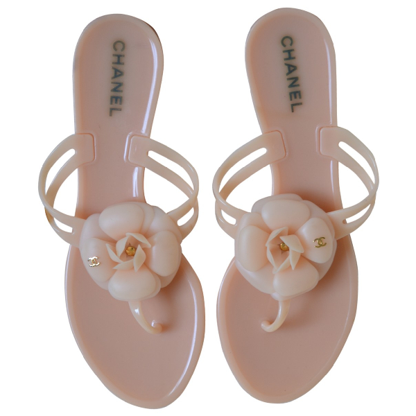 pink rubber sandals
