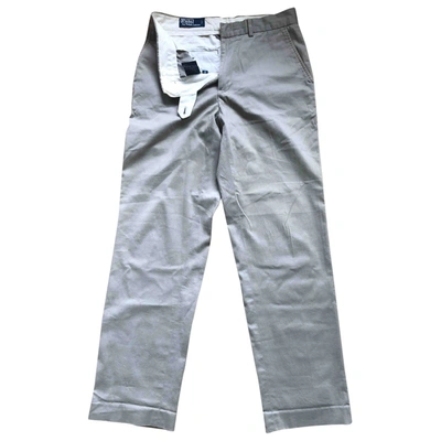 Pre-owned Polo Ralph Lauren Trousers In Grey