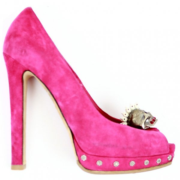 alexander mcqueen pink heels