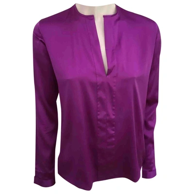 Pre-owned Ralph Lauren Silk Blouse In Purple
