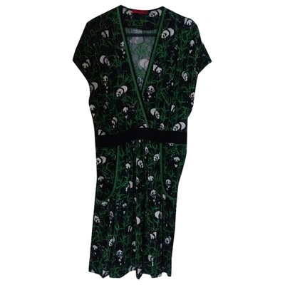 Pre-owned Vivienne Tam Silk Mid-length Dress In Green