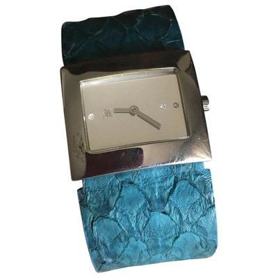 Pre-owned Roberto Cavalli Turquoise Steel Watch