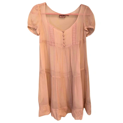 Pre-owned Juicy Couture Silk Mid-length Dress In Pink