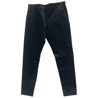 Pre-owned Pinko Straight Trousers In Black
