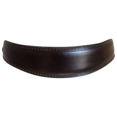 Pre-owned Alaïa Leather Belt In Black
