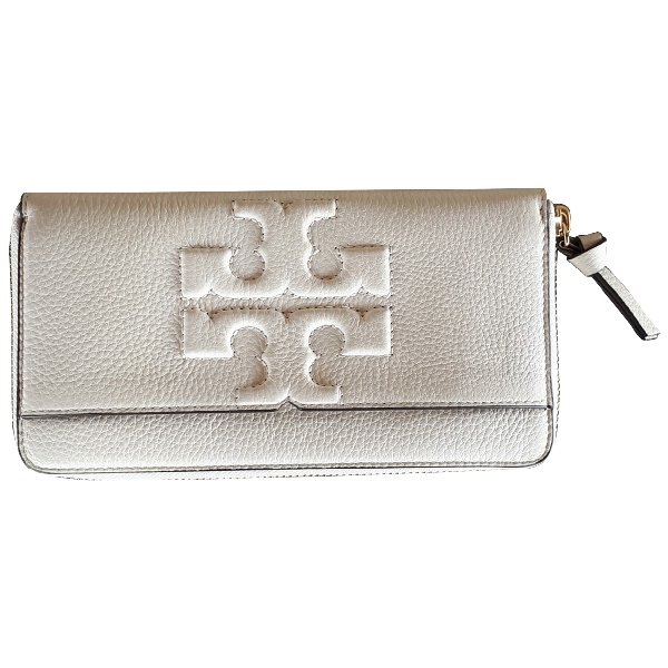 Pre-Owned Tory Burch White Leather Wallet | ModeSens