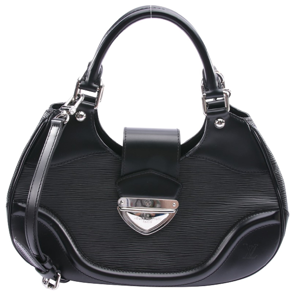 Pre-Owned Louis Vuitton Montaigne Black Leather Handbag | ModeSens