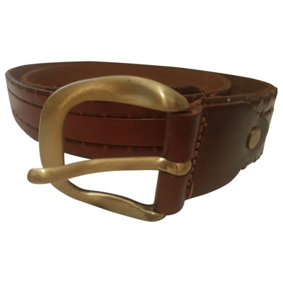 Pre-owned Krizia Leather Belt In Brown